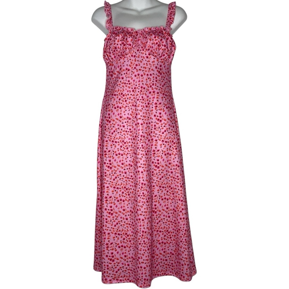Commense Cami Floral Bohemian Vacation Midi Dress
